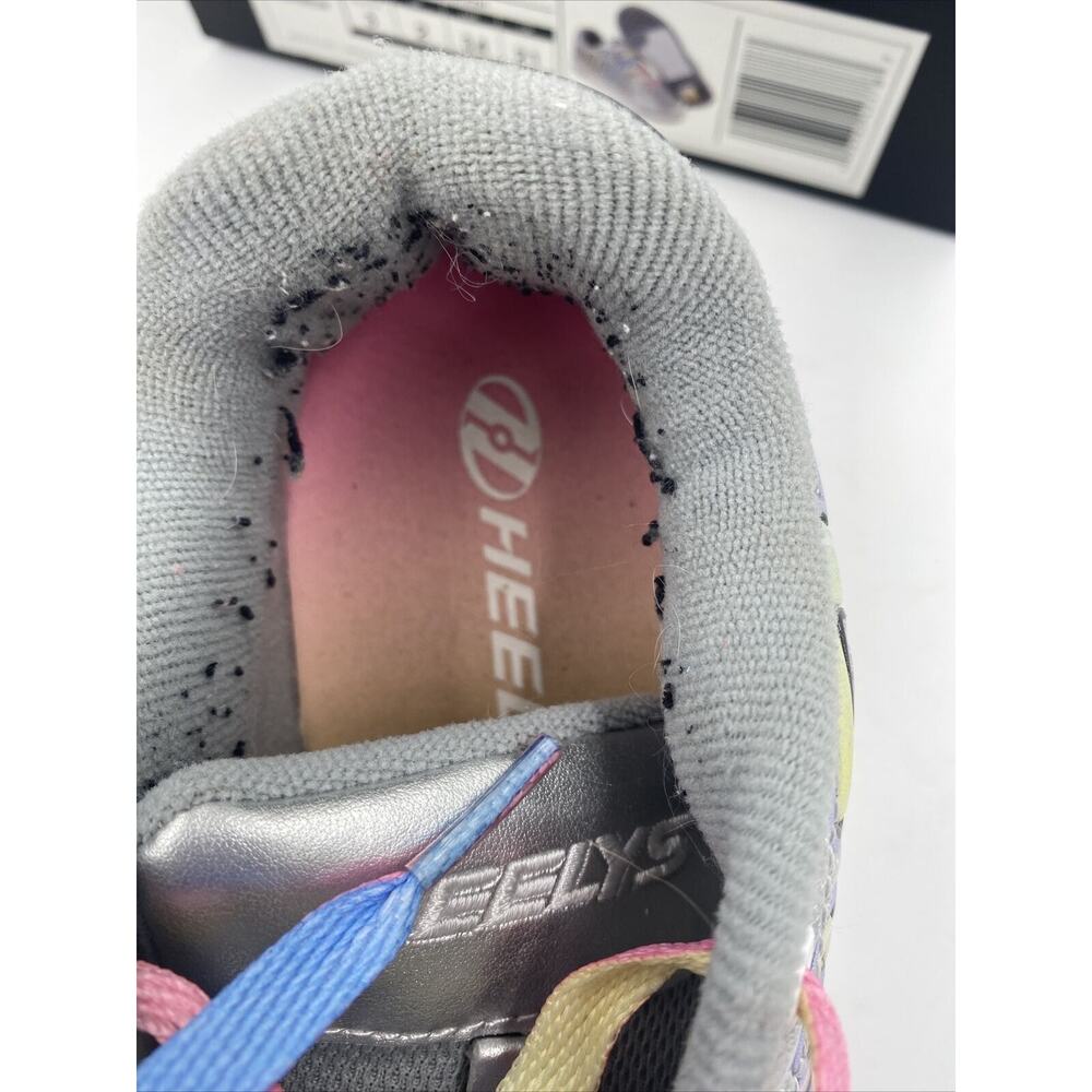 HEELYS Silver with Rainbow laces skate shoe Youth Girls Size 3 - Picture 12 of 15